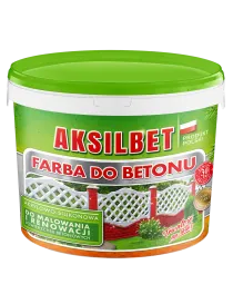 AKSILBET farba do betonu i ogrodzeń betonowych. Wersja z większym połyskiem.