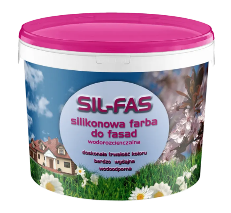 SIL-FAS silikonowa farba do fasad – opakowanie