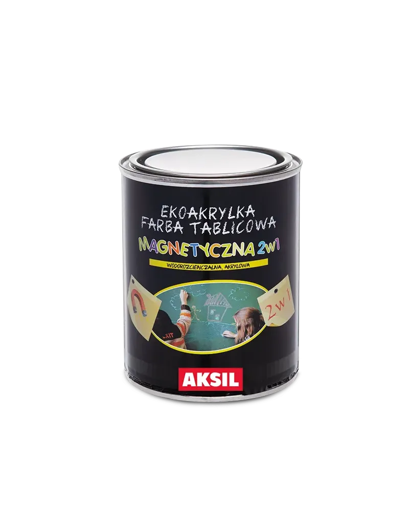 EKOAKRYLKA farba tablicowa magnetyczna 2w1 – opakowanie produktu AKSIL