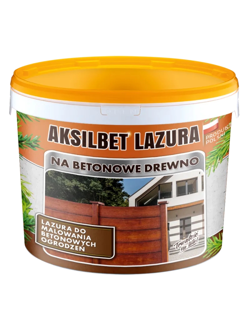AKSILBET LAZURA NA BETONOWE DREWNO – lazura do malowania betonowych ogrodzeń